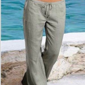 🆕 Solid Drawstring Pocket Bootcut Pants